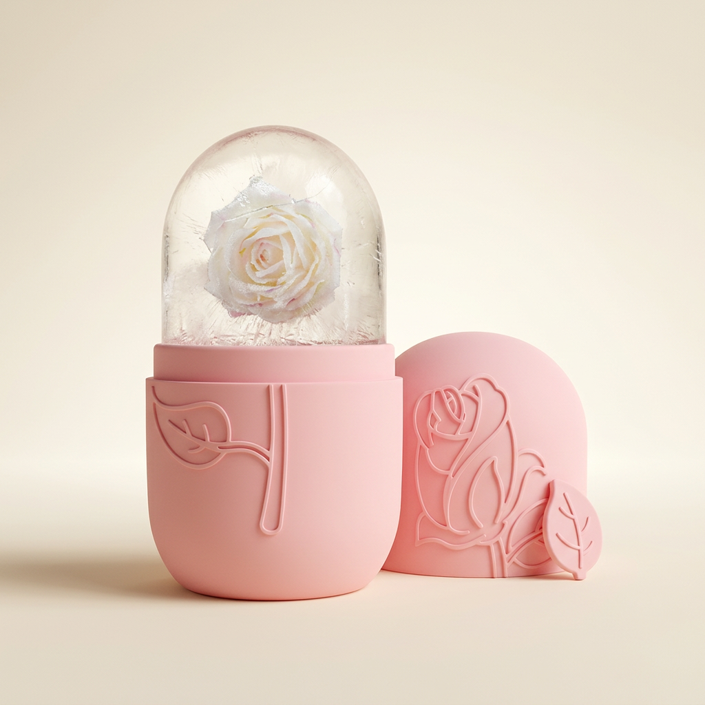 Bloomis Rose Poudré ouvert : dôme de glace aux pétales
